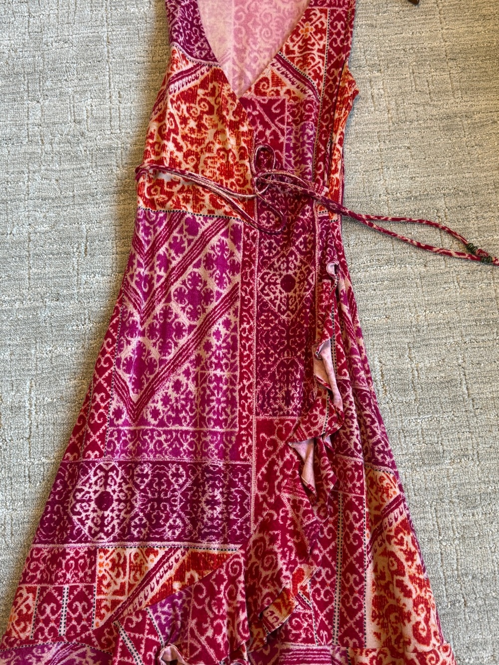 Ralph Lauren Pink & Red Pattern Dress